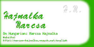hajnalka marcsa business card